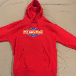 Large Red Authentic Full Send Happy Dad Drop